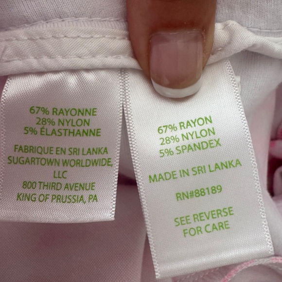 Lilly Pulitzer Pink Patterned Women Shorts - Picture 6 of 7